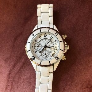 Women's White Watch Analog J12 Date